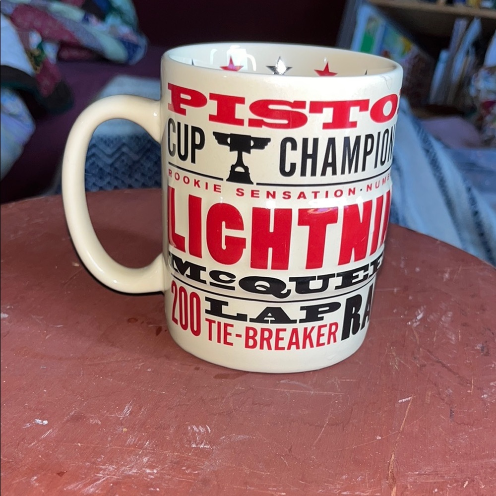 Disney‎ Pixar Cars Land Lightning McQueen Championship Mug Cup